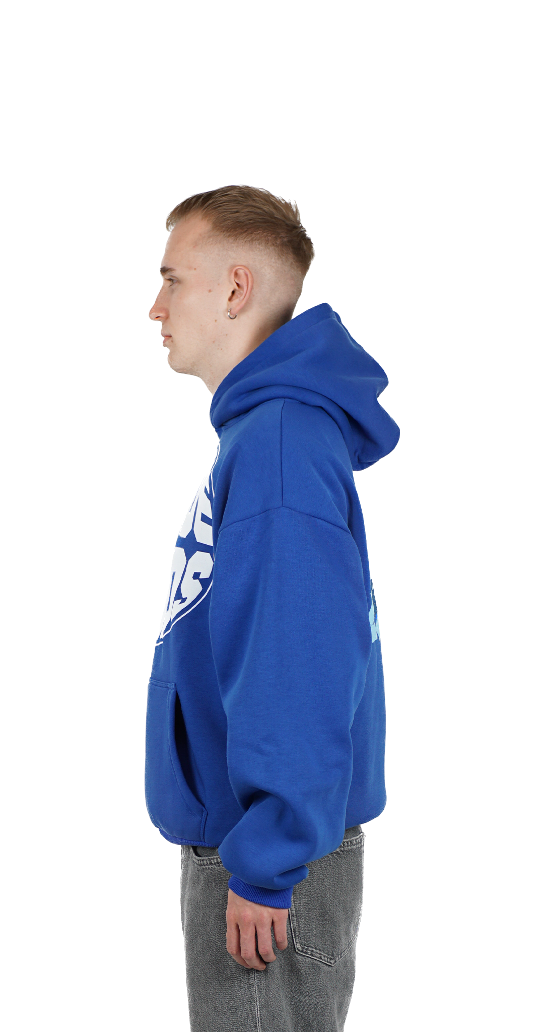 PUFF PRINT HOODIE BLUE